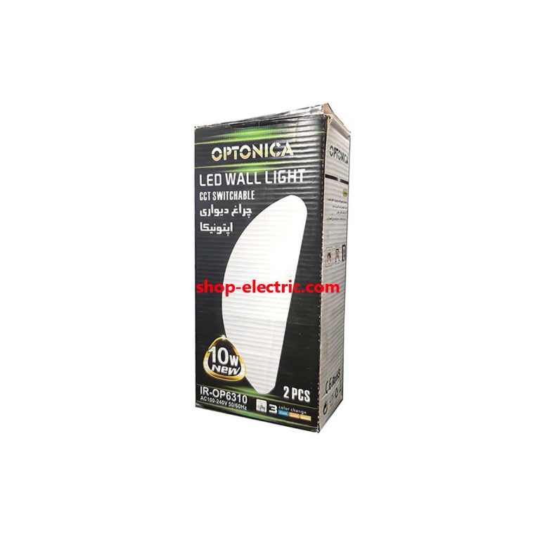 چراغ دیواری ال ای دی 10 وات اپتونیکا طرح دار op6310