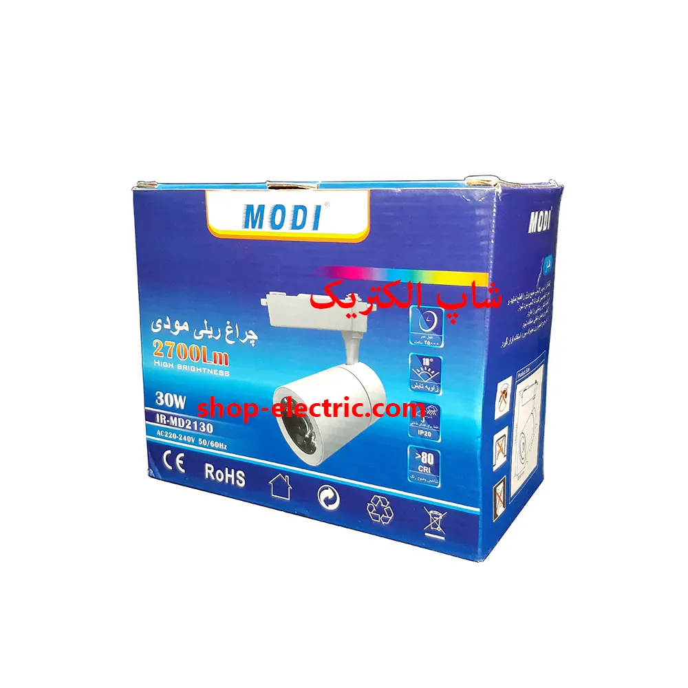 چراغ ریلی ال ای دی 30 وات مودی بدنه سفید md2130