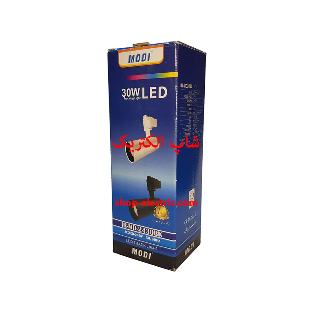 چراغ ریلی ال ای دی 30 وات مودی درجه ای بدنه مشکی md2430