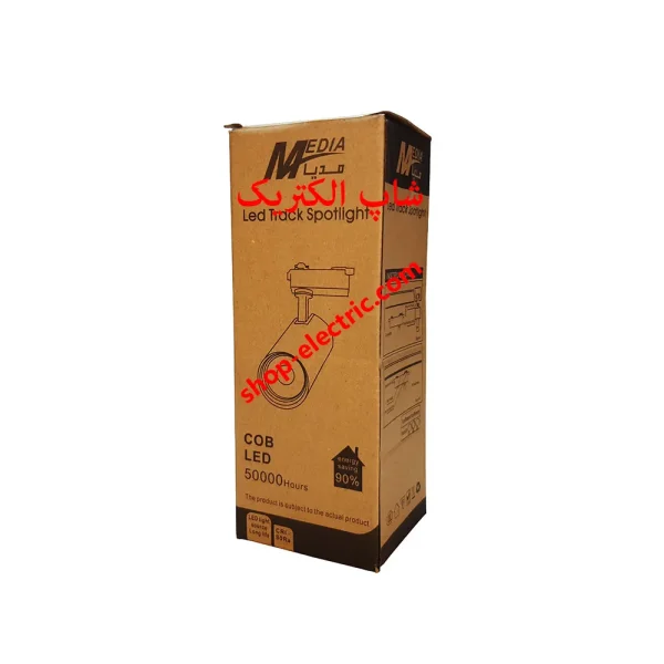 چراغ ریلی ال ای دی 35 وات مدیا بدنه مشکی md114