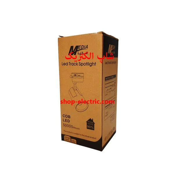چراغ ریلی ال ای دی 40 وات مدیا بدنه مشکی md112