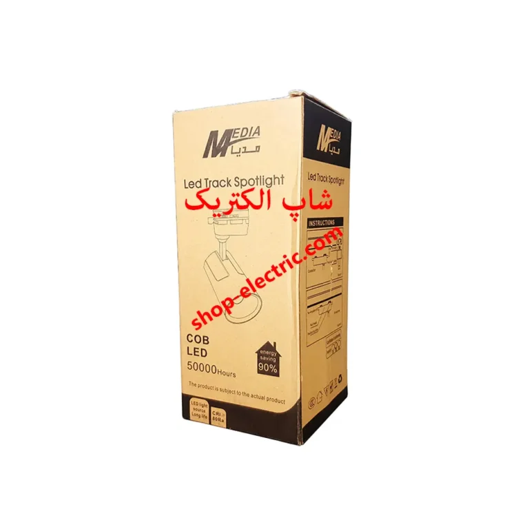 چراغ ریلی ال ای دی 50 وات مدیا بدنه سفید md-102