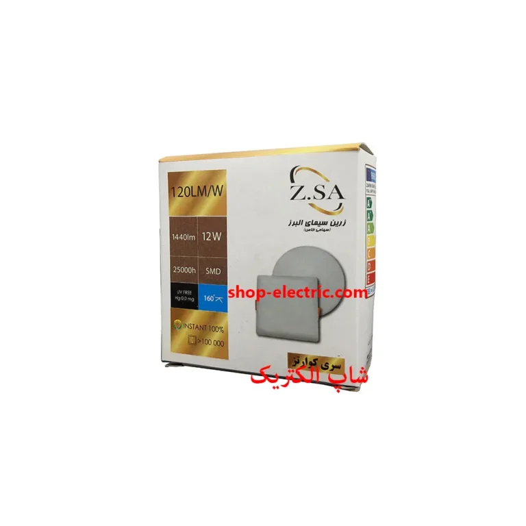 پنل ال ای دی 12 وات زرین سیما تمام نور مدل گرد توکار