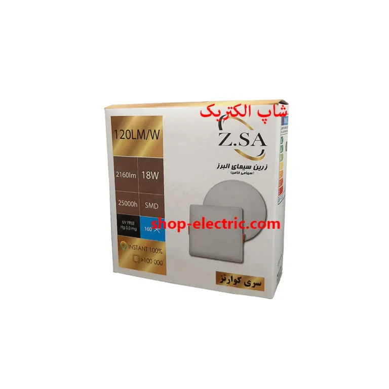 پنل ال ای دی 18 وات زرین سیما تمام نور مدل گرد توکار