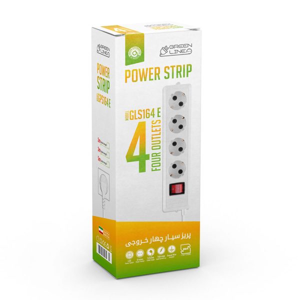 پریز سیار 4 خانه ارتدار گرین مدل GLS164E